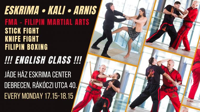 Eskrima / Kali / Arnis trainings, English class